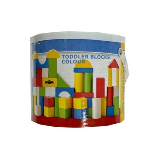 Drvene kocke u boji-50 komada Woody