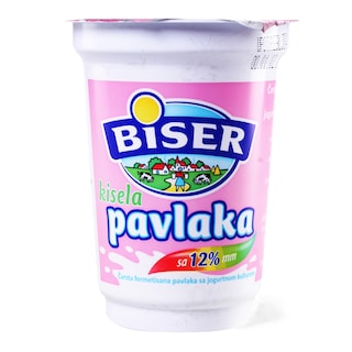 Kisela pavlaka 12% mm Biser 380g