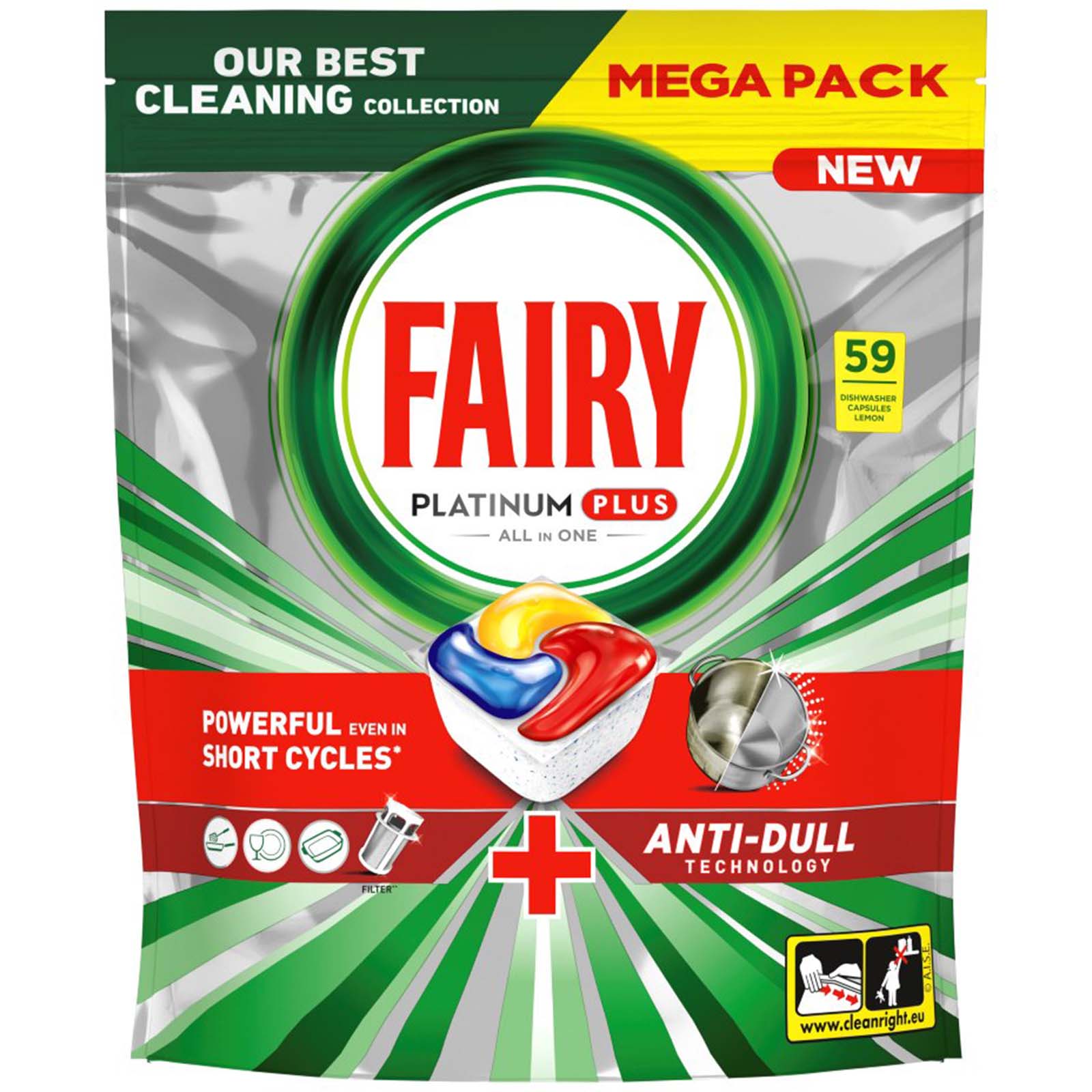 Tablete za sud.Fairy Platinum+59kom