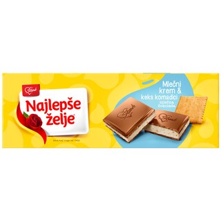 Cokolada NZ mlecni krem i keks 250g