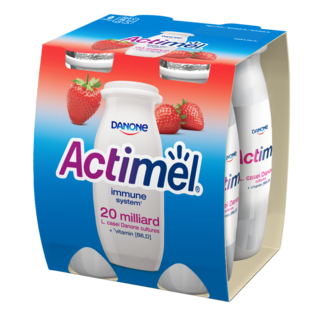 Vocni jogurt jagoda Actimel 4x100g