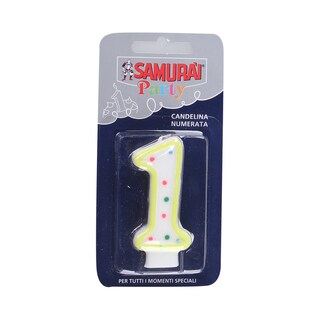 Svecica za tortu Samurai broj 1 791PA,Sterling