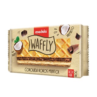 Napolitanka Waffly cokol/kokos/ment.180g