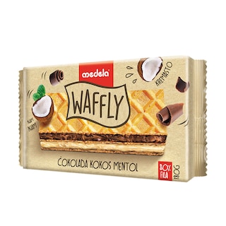 Napolitanka Waffly cokol/kokos/ment.180g