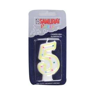 Svecica za tortu Samurai broj 5 795PA,Sterling