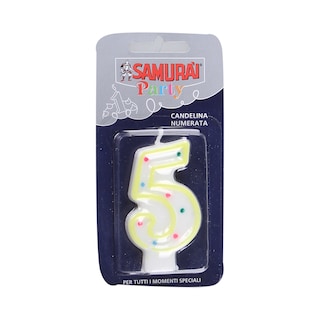 Svecica za tortu Samurai broj 5 795PA,Sterling