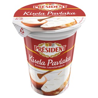 Kisela pavlaka President 17%mm 180g