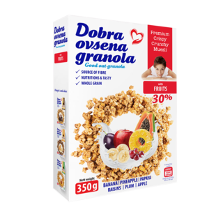 Dobra ovsena granola voce 350g