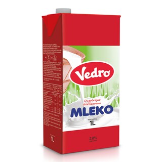 Vedro dugotrajno mleko 2% 1L TB