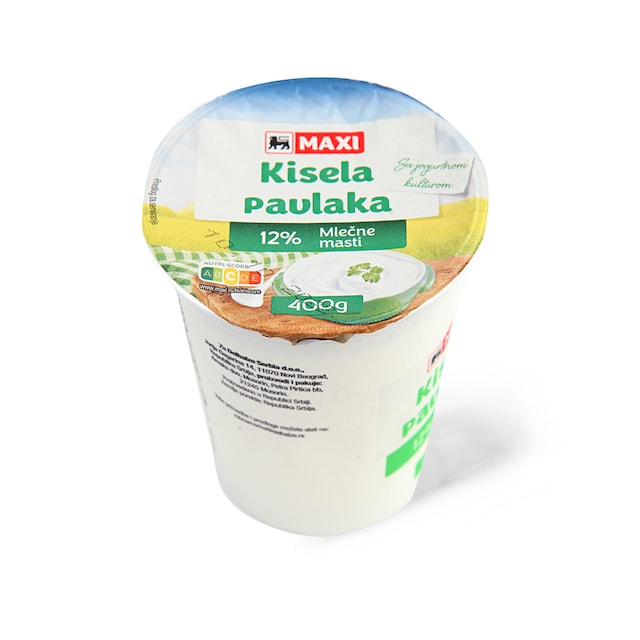 Maxi Kisela pavlaka 12%mm 400g