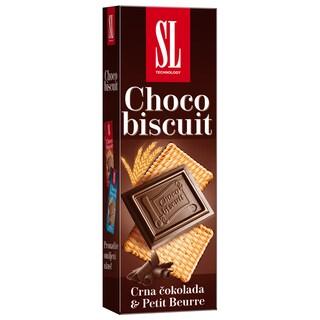 Keks SLChoco biscuit/crna cokolada 125g