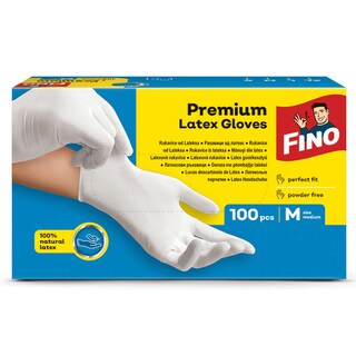 Rukavice lateks  Fino M, 100/1