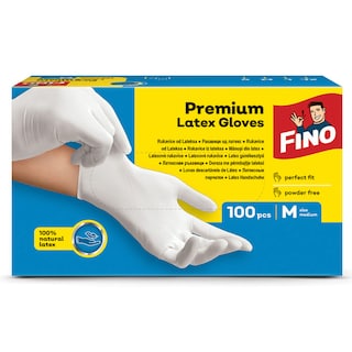 Rukavice lateks  Fino M, 100/1