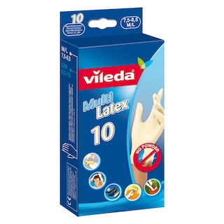 Rukavice latex Vileda M/L, 10/1
