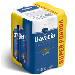 Pivo Bavaria limenka 4x0,5l