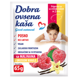 Dobra ovsana kasa malina I vanila,65g