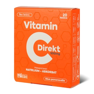 Vitamin C Direkt 500 mg 20 kesica