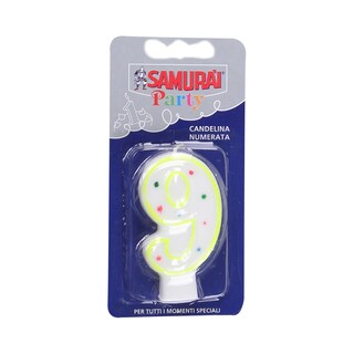 Svecica za tortu Samurai broj 9 799PA,Sterling