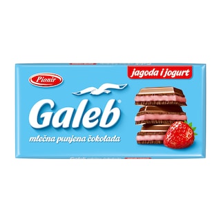 Cokolada jagoda jogurt Galeb 80g,Pionir