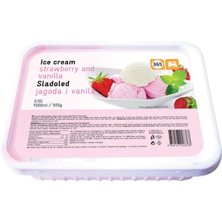 Sladoled jagoda vanila 365 1l/470g