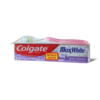 Pasta Colgate Max Shine 125ml+Cetkica