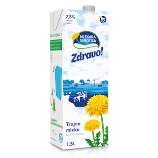 Sterilizovano mleko Zdravo! 2.8% 1.5L