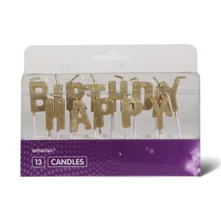 Sparkl Bday Gold svecice set Amscan