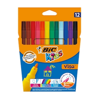 Flomasteri VISA Wallet of 12 NEW