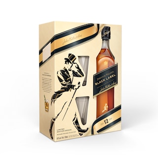 Whisky Johnnie Walker Black 0,7l+2 case