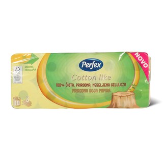 Toalet pap.Cotton like10/1 3sl prir.boja