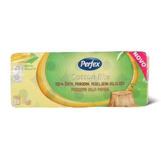 Toalet pap.Cotton like10/1 3sl prir.boja