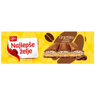 Cokolada Najlepse zelje tiramisu 270g