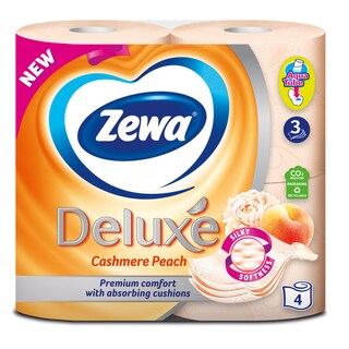 Toal.papir trosl.deluxe peach Zewa 4/1