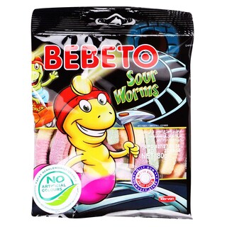 Bombone gumena Sour Worms Bebeto 80g