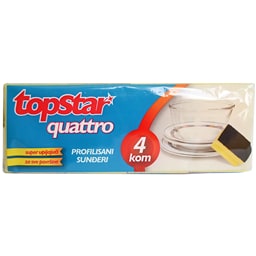 Sundjer abrazivni Top Star Quatro 4kom