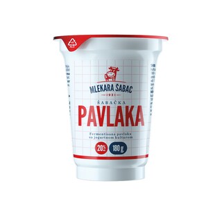 Kisela pavlaka 20%mm Mlekara Sabac 180gr