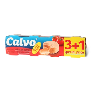 Tuna komadi u paradajz sosu Calvo 4x80g