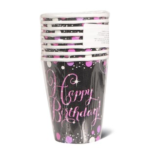 Sparkl Bday Pink case 1/8 Amscan 266ml