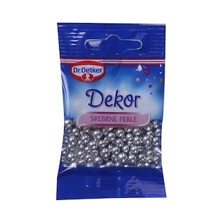 Dekorativne srebrne perle Dr.Oetker 10g