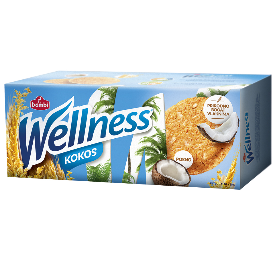 Keks Wellness integralni keks kokos 210g