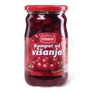 Kompot visnja bez kost.Gurman 720g