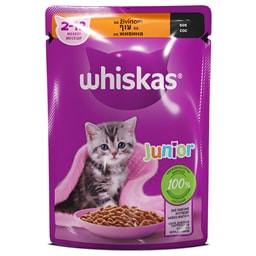 Kesice izbor zivine Junior Whiskas 85g