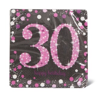 Sparkl 30Pink salvete 16k.Amscan 33x33cm