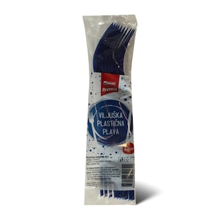 Viljuska plasticna plava 10/1 Premia