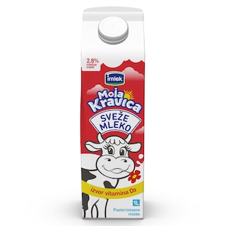 Mleko sv. 2.8% D3 vit.Moja kravica 1l DC