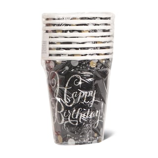 Sparkl gold case Bday 1/8- 266ml-Amscan