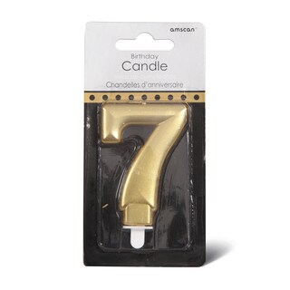 Sparkl svecica 7 Gold Amscan 9,3cm