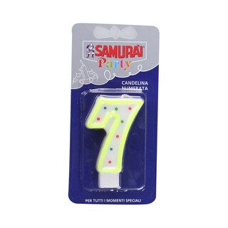 Svecica za tortu Samurai broj 7 797PA,Sterling