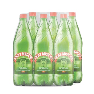 Gazir.voda Knjaz Milos pet 1,25lx6-paket