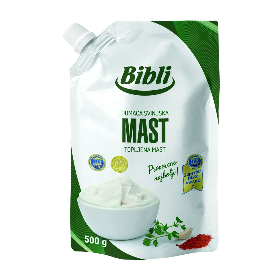 Domaca svinjska mast Doypack 0,5kg Bibli